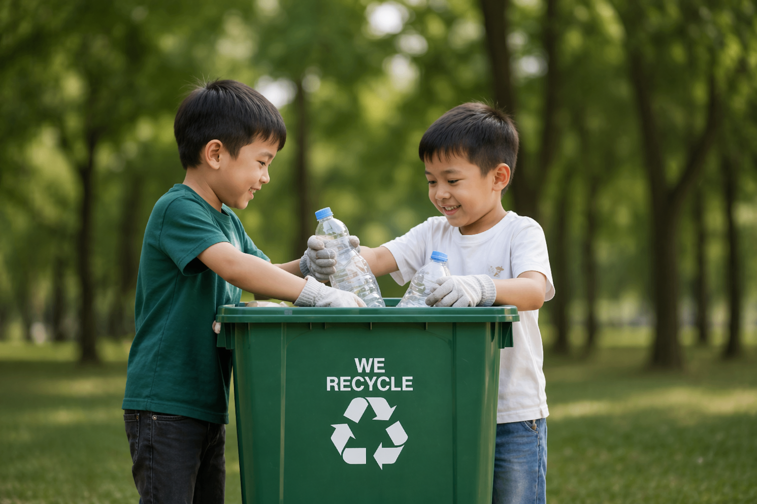 Anak-anak memilah sampah
